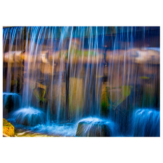Waterfall with blurred effect in a natural setting. Fine Art Greeting Card by Will Davis Studios Photo by Matt Punches


