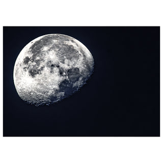 Waning Gibbous Moon Greeting Card — 5x7 Astrophotography Fine Art Card with Envelope | Will Davis Studios