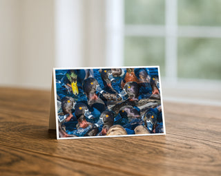 Greeting card with ducks on a wooden surface by Will Davis Studios