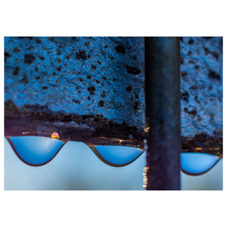 Triple Water Drops Fine Art Greeting Card | "The Three Droplets" | Macro Abstract Nature Card 5x7