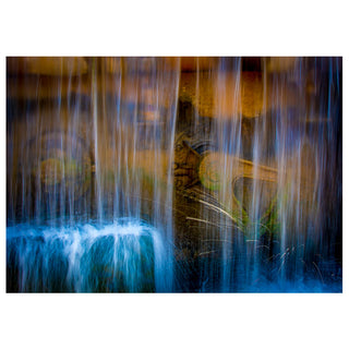 Waterfall with a blurred background